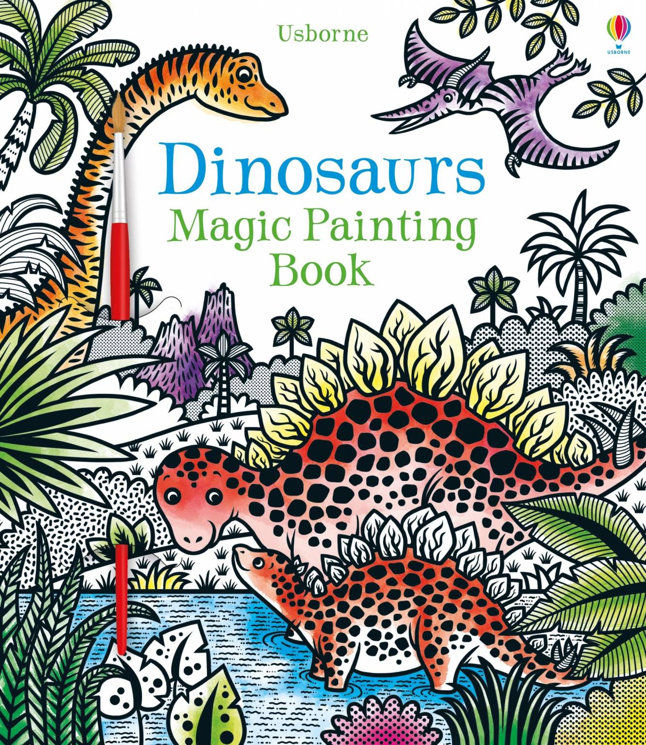 dinosaurs magic painting book usborne